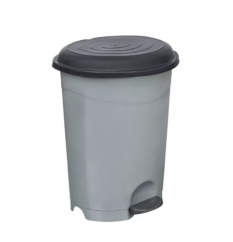 Pedálos szemetes kuka műanyag ECO antracit kivehető kosárral 12 liters UP126P