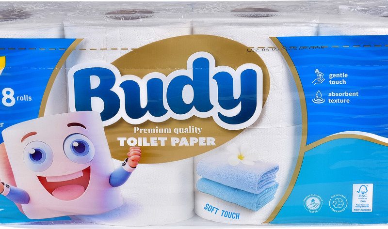 Budy toilet papír 3rtg 19m 8tek/csom soft